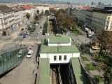Blick nach Norden mit U-Bahn-Station Burggasse und Gürtel